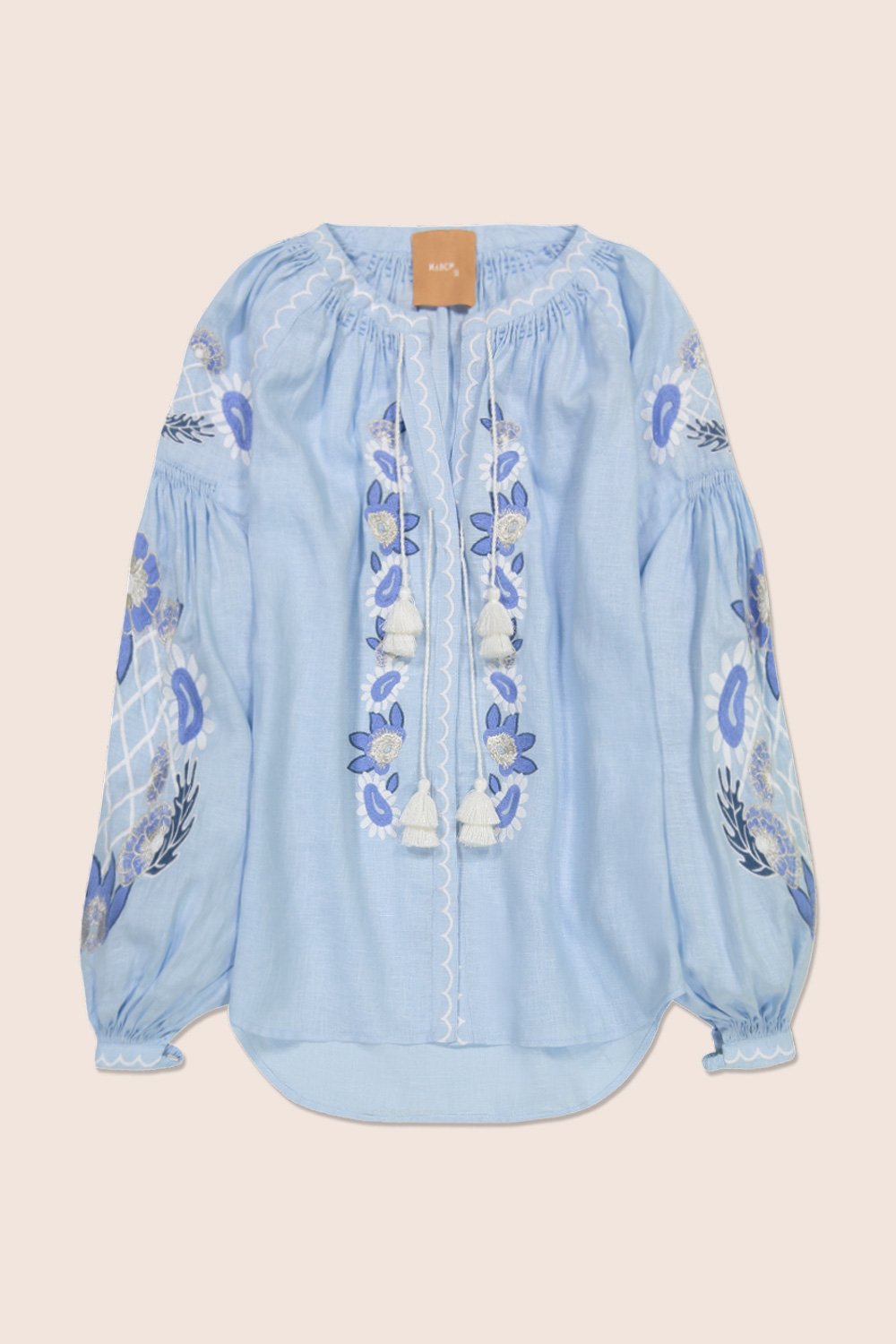 Flower Net Blouse in Blue