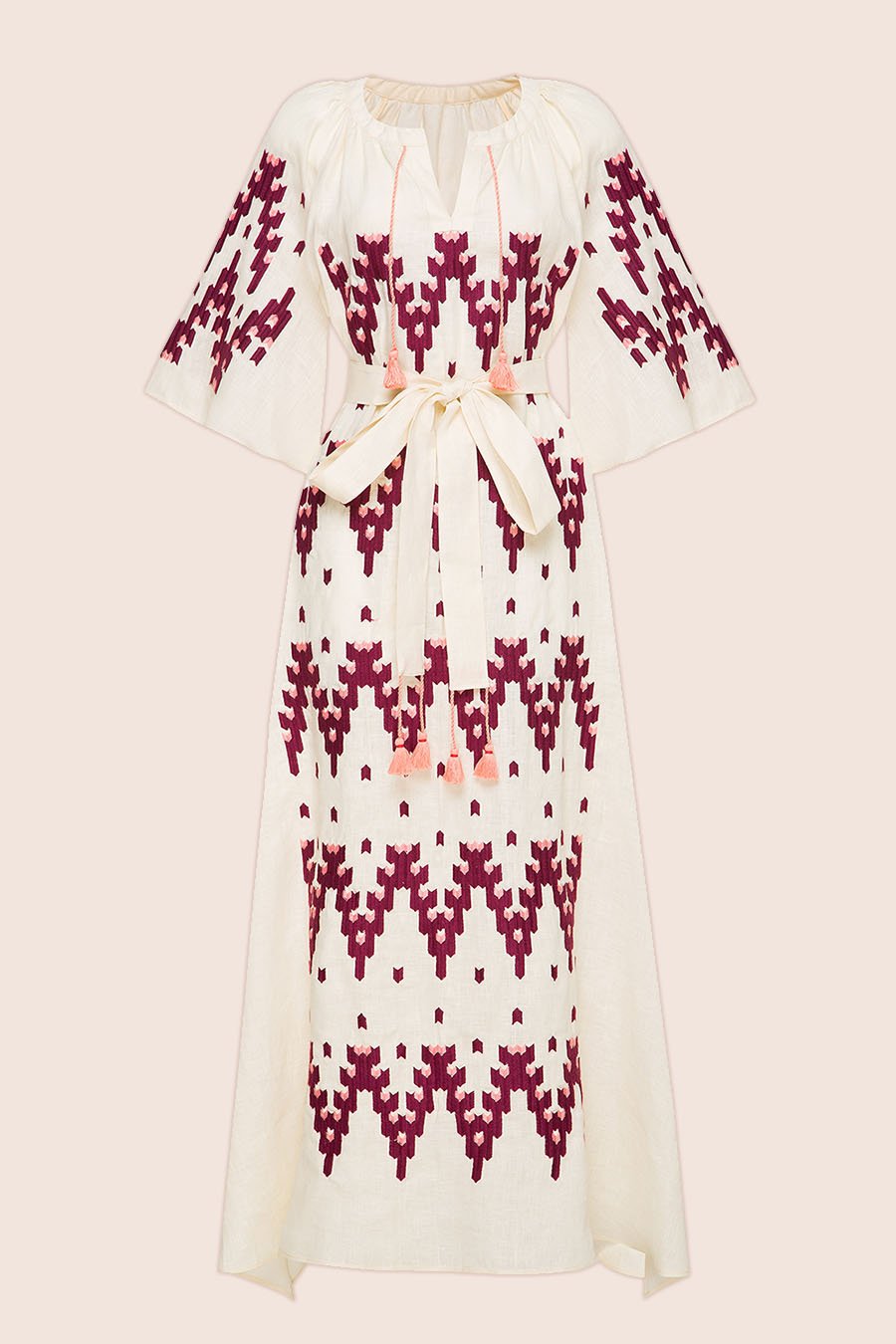 Naomi Midi Dress in Creme