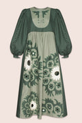 Shaima Midi Dress in Green
