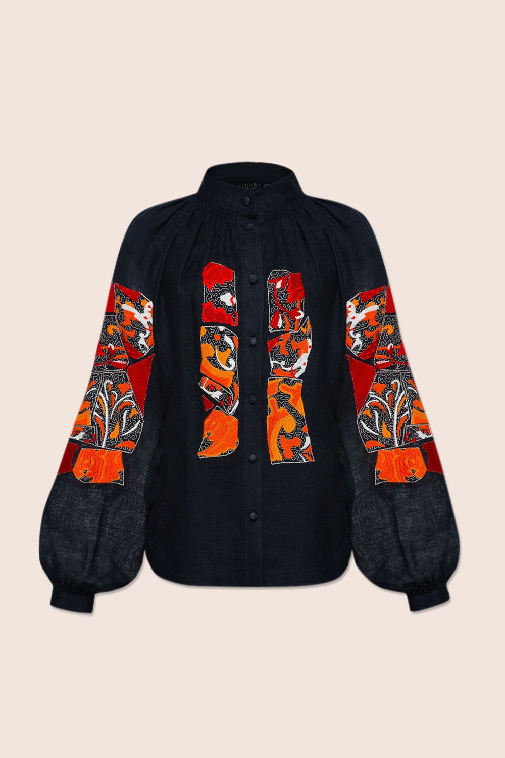 Broken Tiles Blouse in Navy