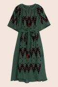 Naomi Midi Dress in Green