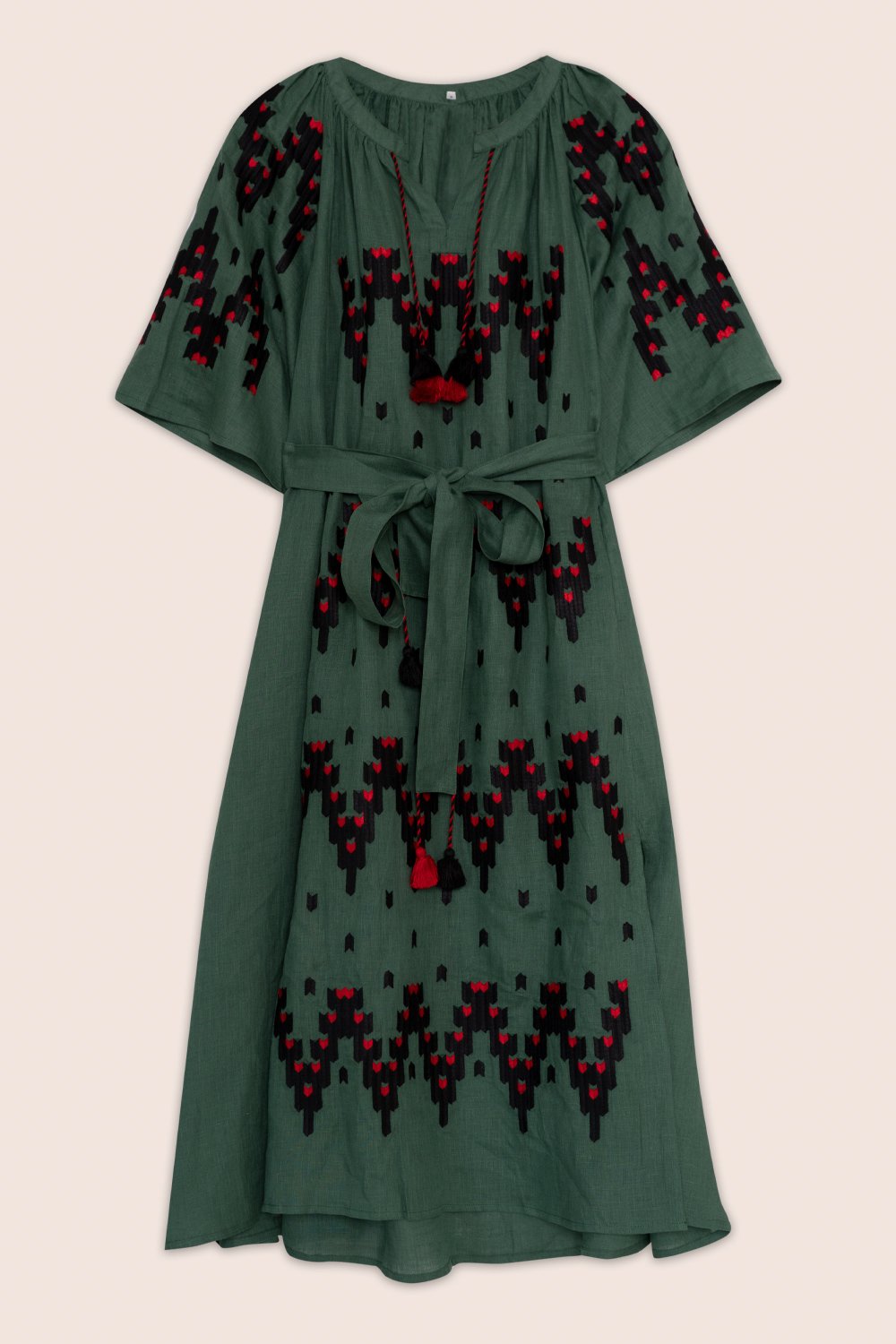 Naomi Midi Dress in Green