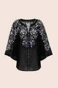 Gaudi Florals Blouse in Black