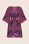 Naomi Mini Dress in Dark Fuchsia