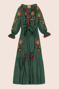Petro Midi Dress in Green