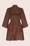 Rita Mini Dress in Brown