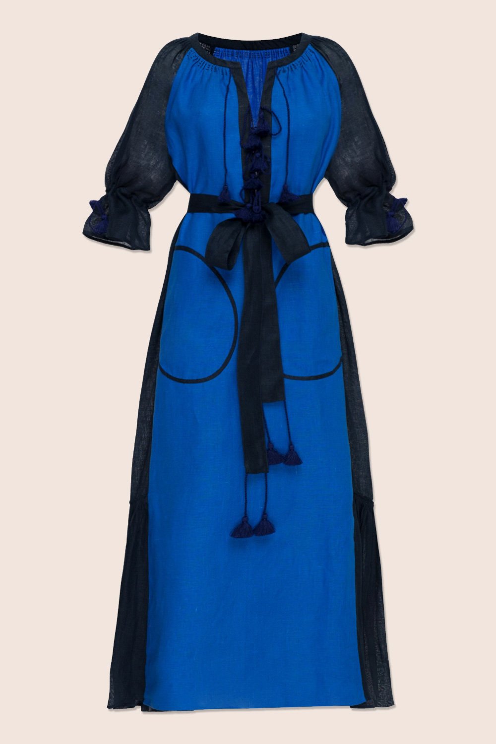 Keiko Midi Dress in Blue