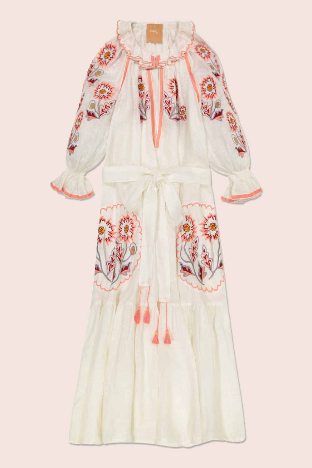 Petro Midi Dress in White