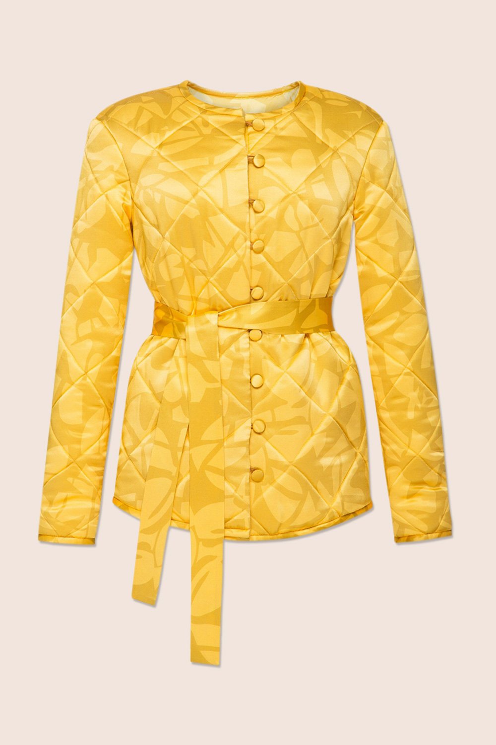 Gaudi Florals Print Jacket in Yellow