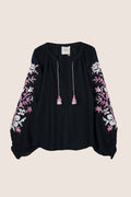 Adele Blouse in Dark Navy