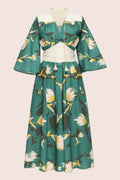 Alex Midi Dress in Green