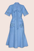 Rita Midi Dress in Blue