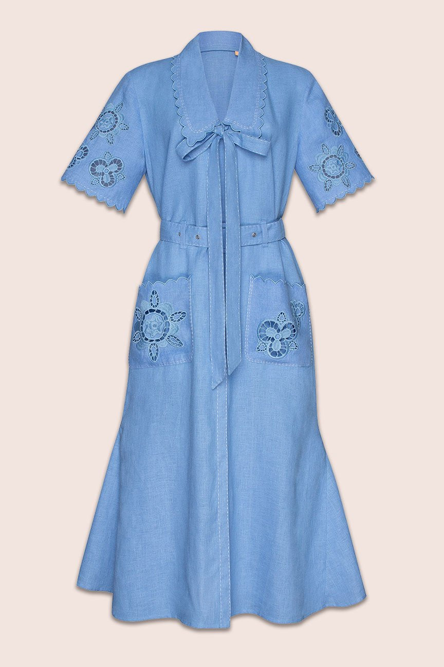 Rita Midi Dress in Blue