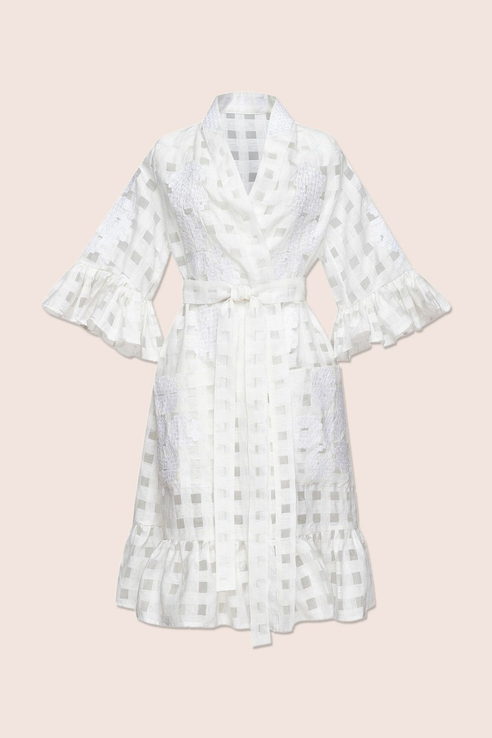 Nilofar Mini Wrap Dress in White