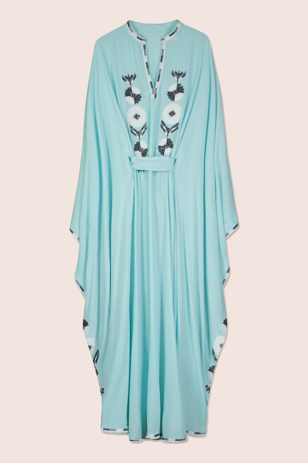 Amal Maxi Caftan in Sky Blue