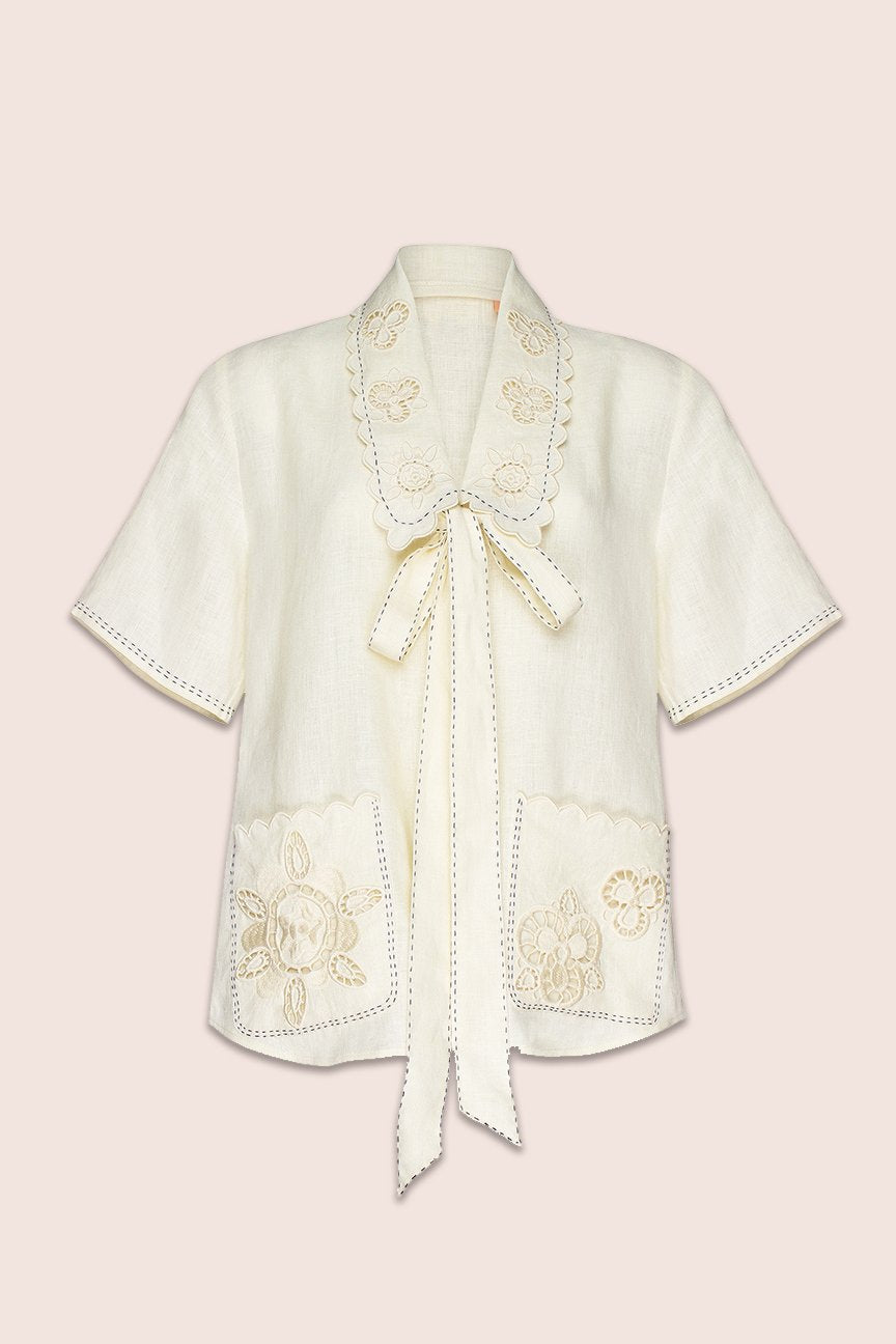 Rita Blouse in Creme