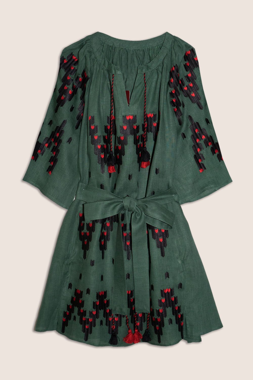 Naomi Mini Dress in Green