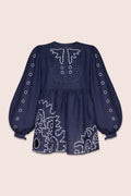 Shaima Blouse in Navy