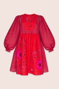 Shaima Mini Dress in Red