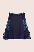 Geometry Off-the-shoulder Tunic in Navy