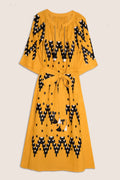 Naomi Midi Dress in Yellow