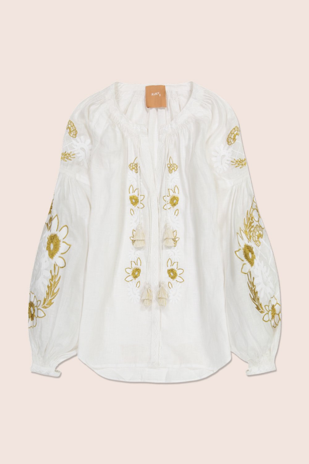 Flower Net Blouse in White