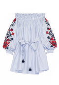 Adele off-the-shoulder mini dress