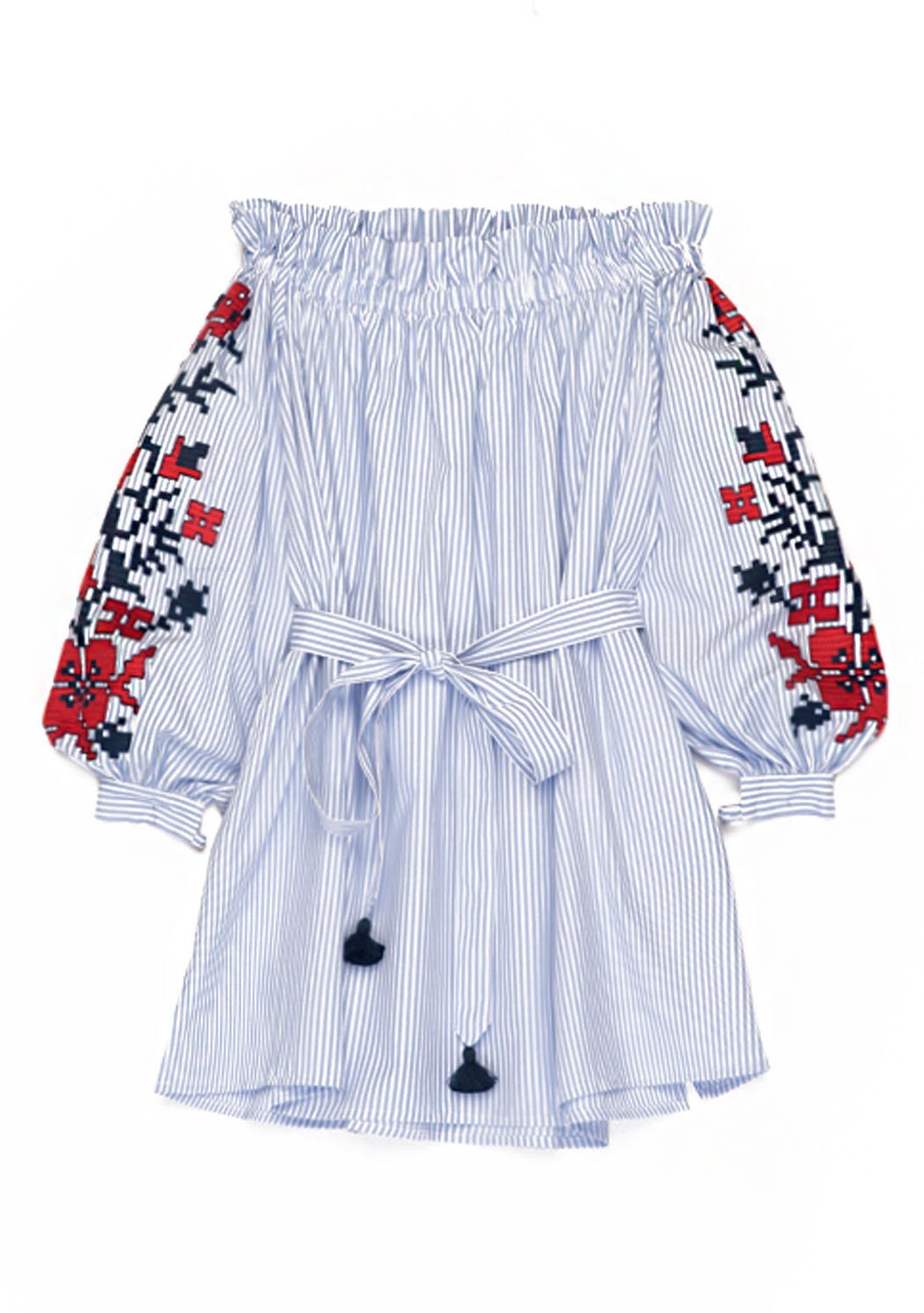Adele off-the-shoulder mini dress