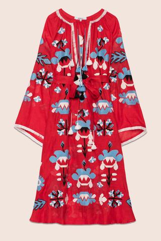 Astrid Maxi Dress in Red