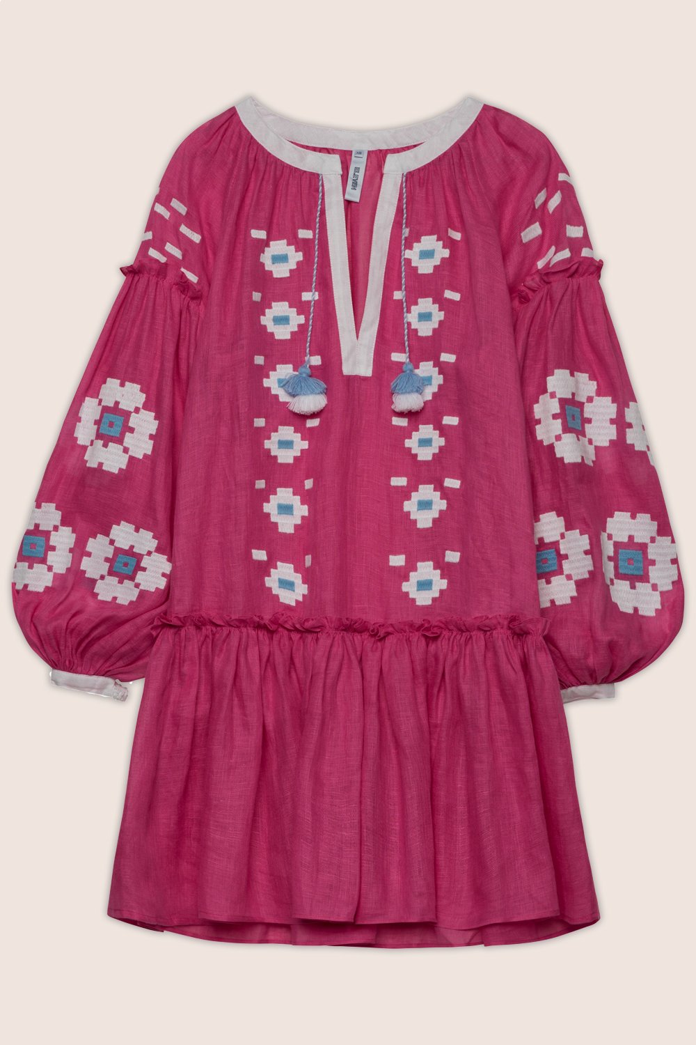 Elle Flared Mini Dress in Fuschia