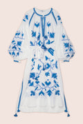 Flora Midi Dress in White