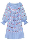 Flower Power off-the-shoulder mini dress