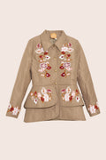 Laila Short Quilted Jacket in Creme