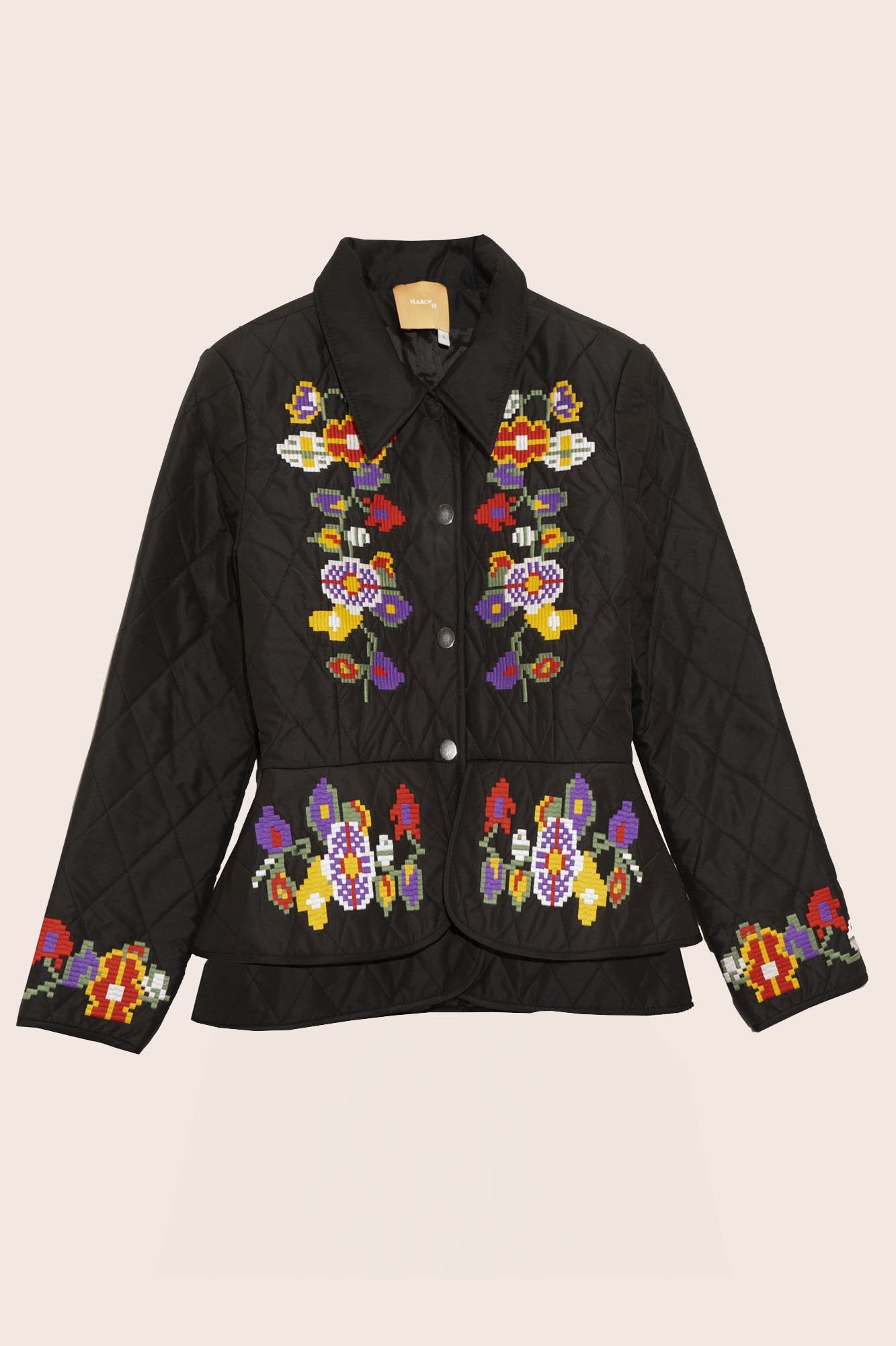 Laila Short Quilted Jacket in Black