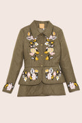 Laila Short Quilted Jacket in Green