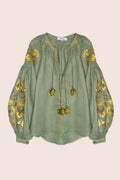 Kilim Blouse in Khaki