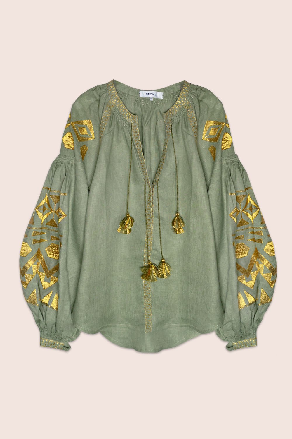 Kilim Blouse in Khaki