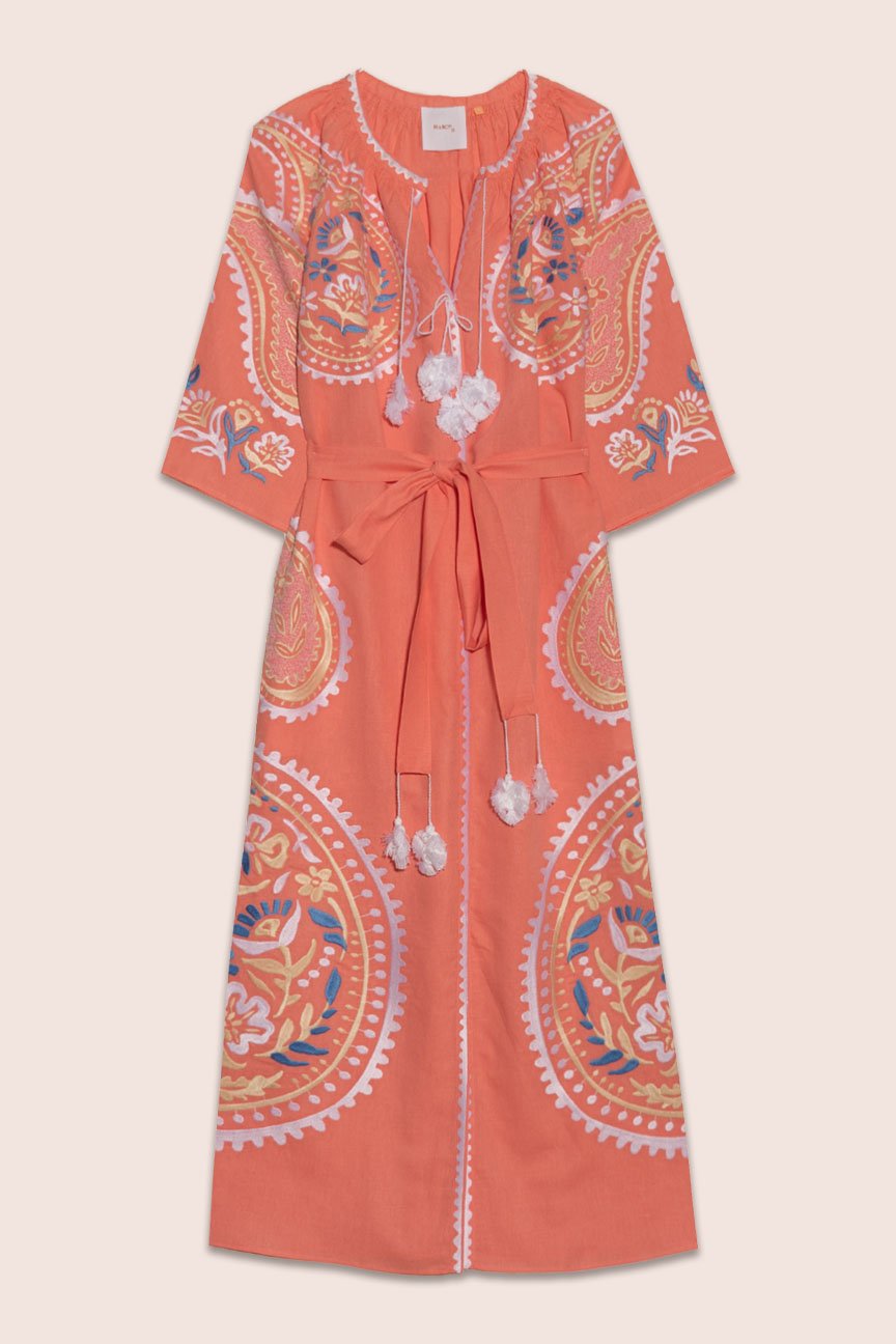 Ece Maxi Dress in Salmon