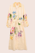 Kenzie Midi Dress in Creme
