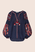 Poltava Blouse in Navy