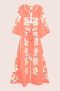 Roberta Maxi Dress in Salmon