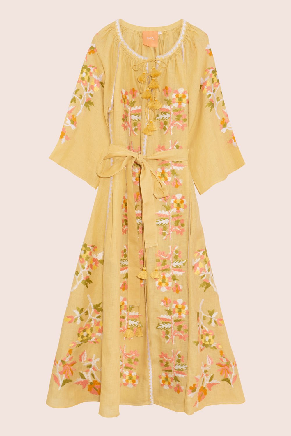 Roberta Midi Dress in Yellow