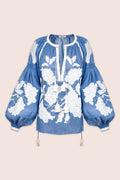 Rose Power Blouse in Blue