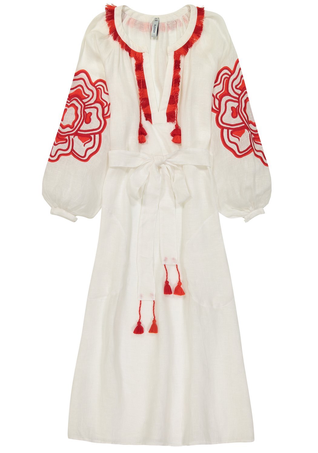 Rose linen maxi dress