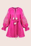 San Juan Mini Dress In Fuchsia Pink