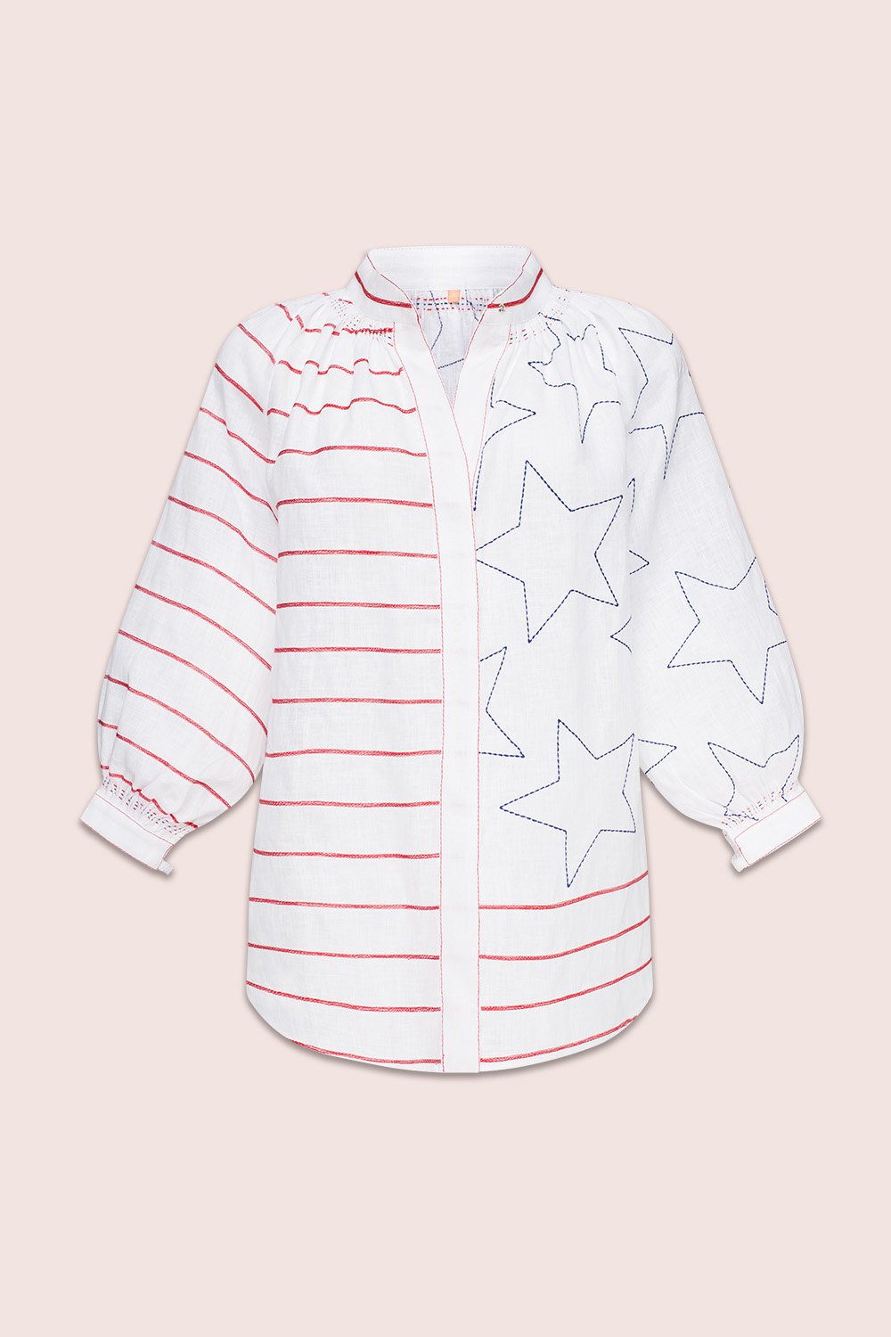 Stars And Stripes Blouse in White