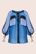 Block Blouse in Blue