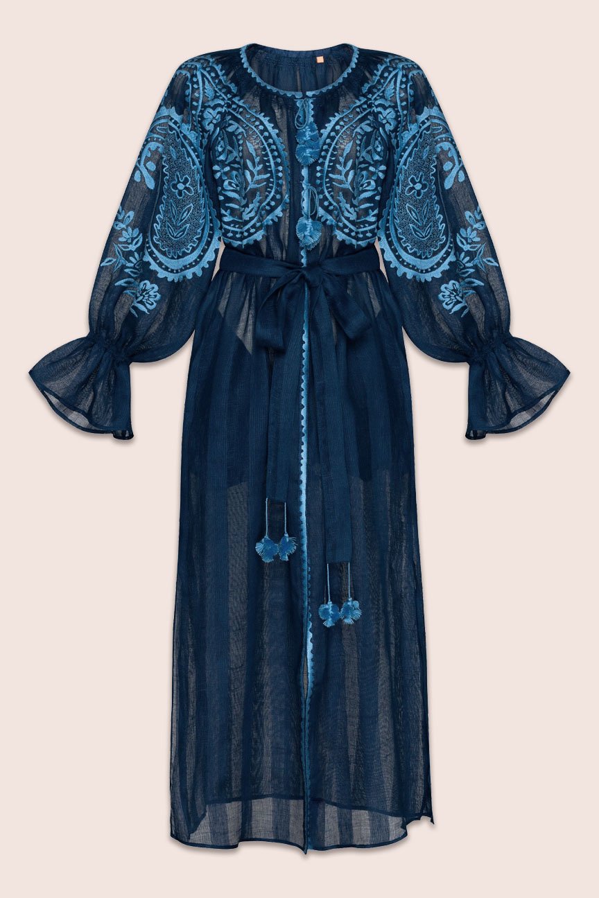Ece Maxi Dress in Navy