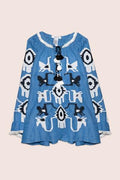 Feather Blouse in Blue