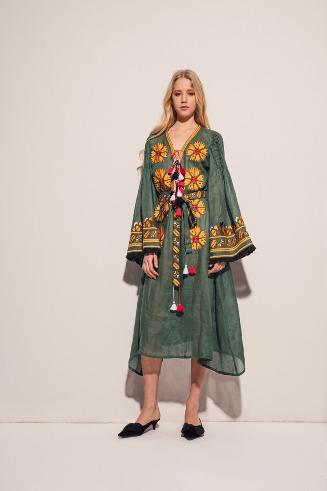 Kelly Midi Dress in Green